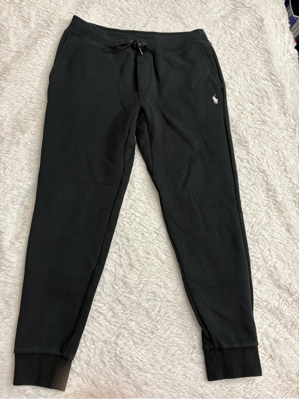 Ralph Lauren Polo Mens Joggers
Medium Black Sweatpants Pony
Logo Drawstring Pant